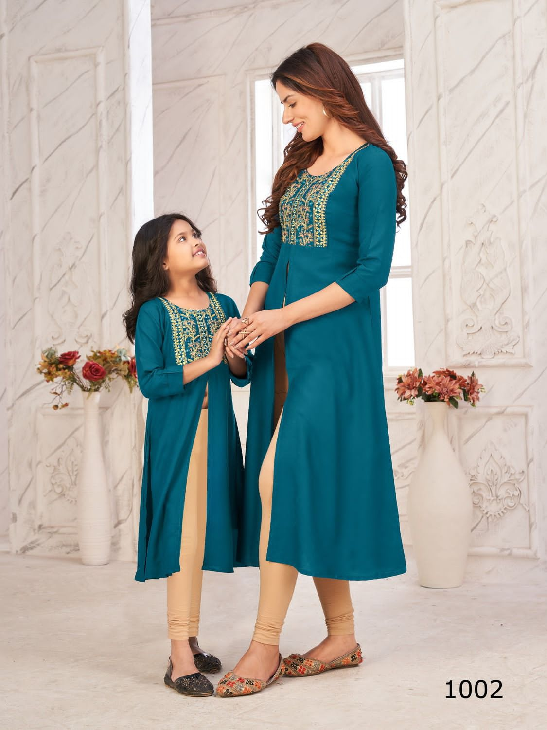 Blue Hills Emotion Mother Daughter Combo Wholesale Kurtis